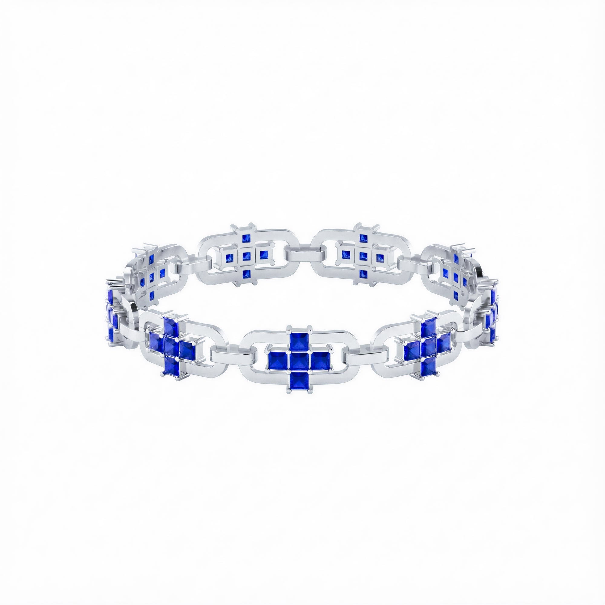 SAPPHIRE CROSS BRACELET