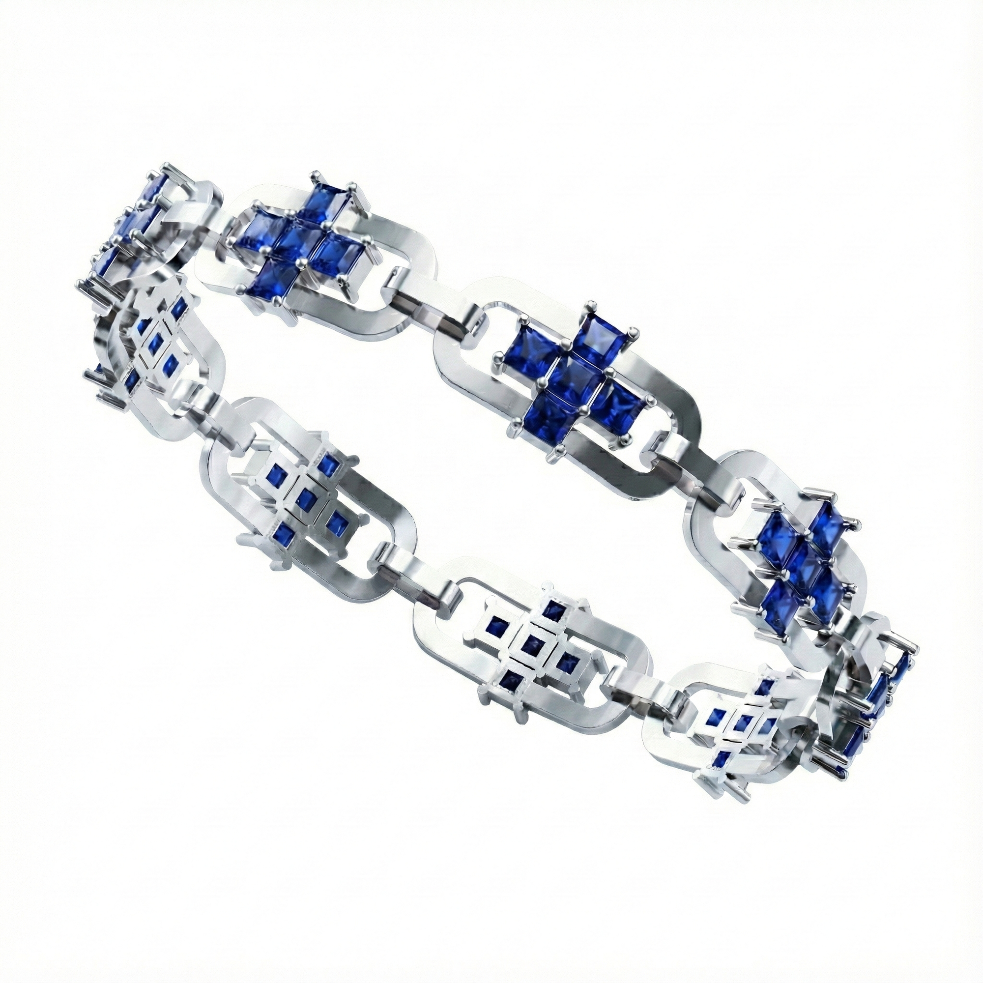 SAPPHIRE CROSS BRACELET